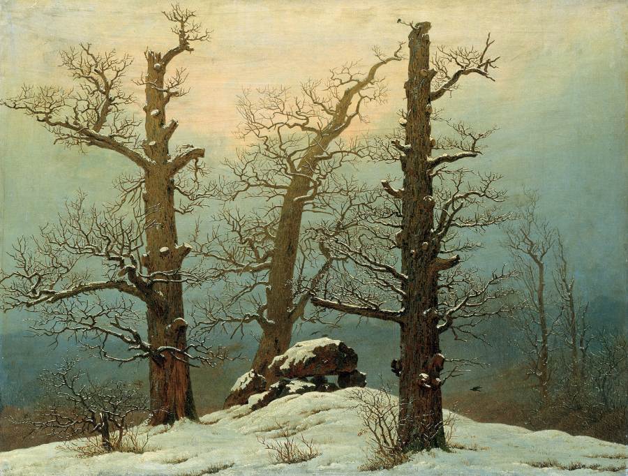 Caspar David Friedrich: Hünengrab im Schnee